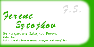 ferenc sztojkov business card